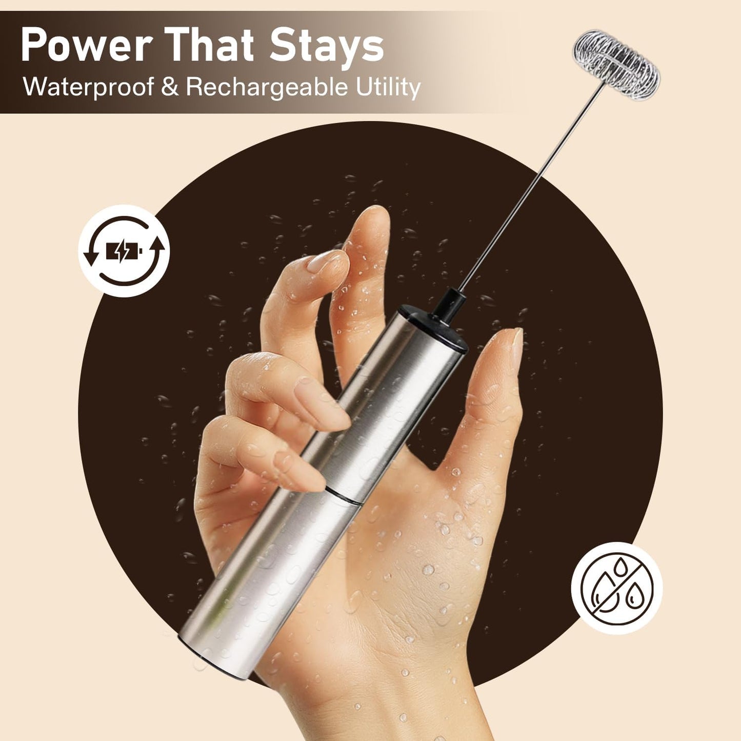 Premium Stainless Steel Electric Milk Frother