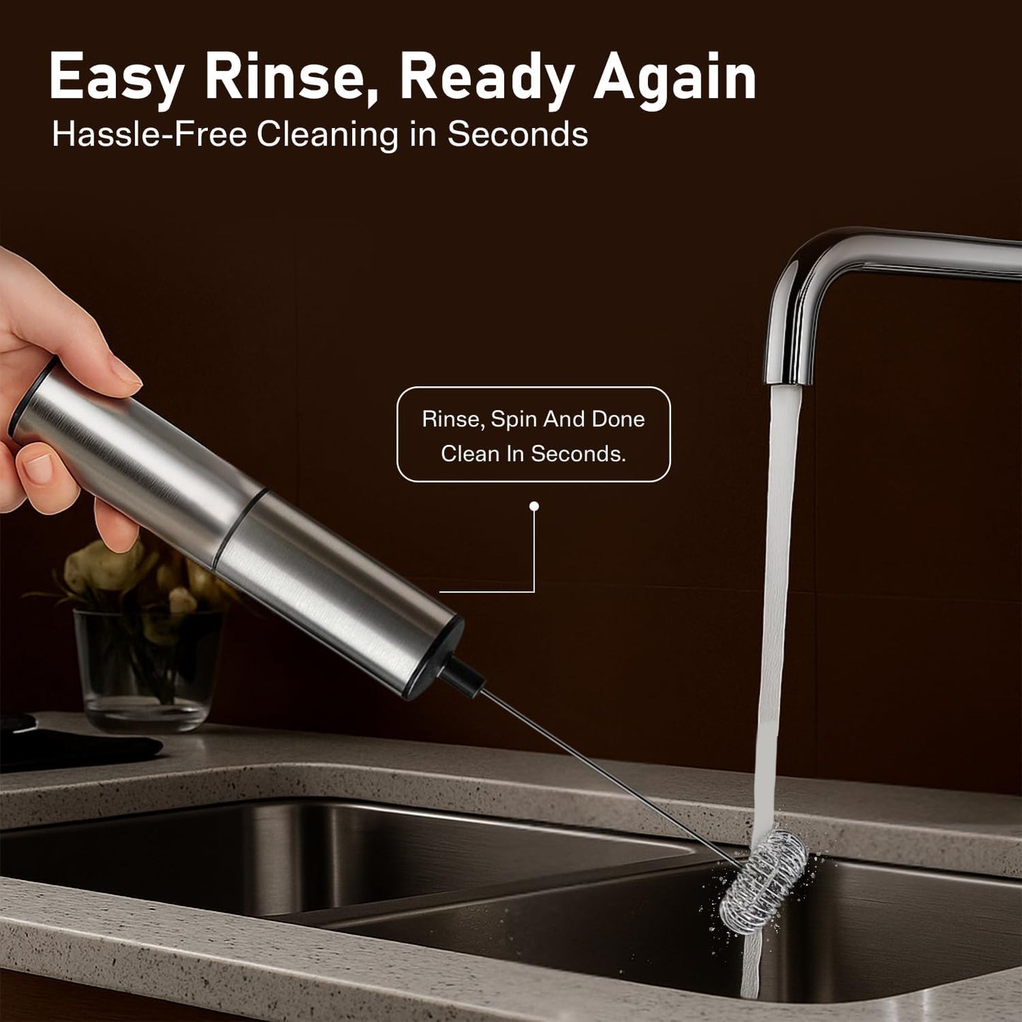 Premium Stainless Steel Electric Milk Frother