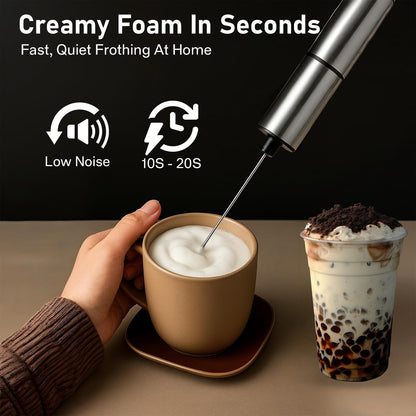 Premium Stainless Steel Electric Milk Frother
